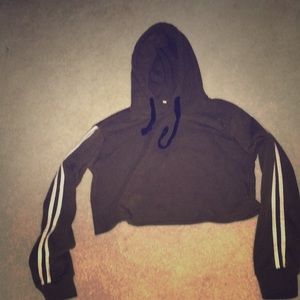 Olive green cropped chunky sweater